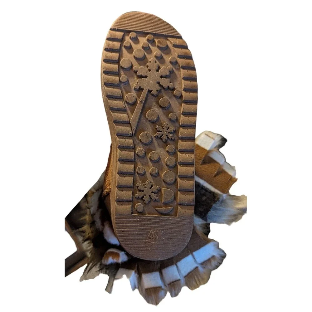 Women's Faux Fir Winter Boots - Sz 9